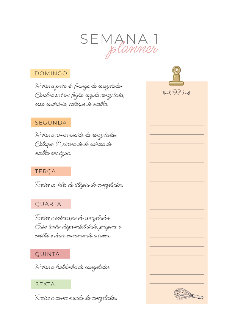 Bônus planner organizacional